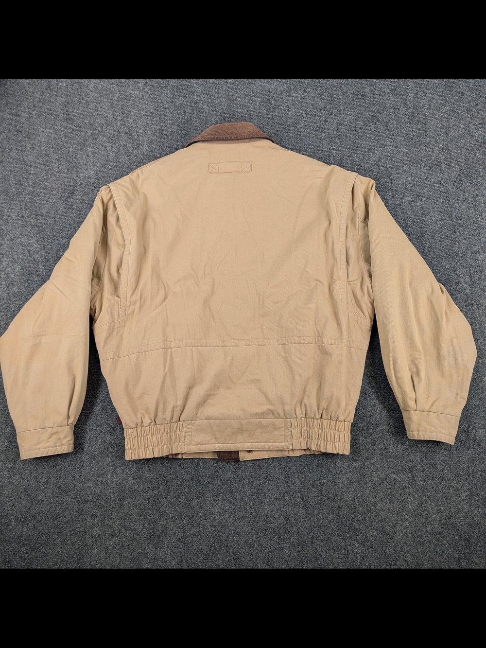 Woolrich Vintage Men’s Medium Field Jacket Tan Cotton Bomber Plaid Lined Coat - Picture 2 of 8